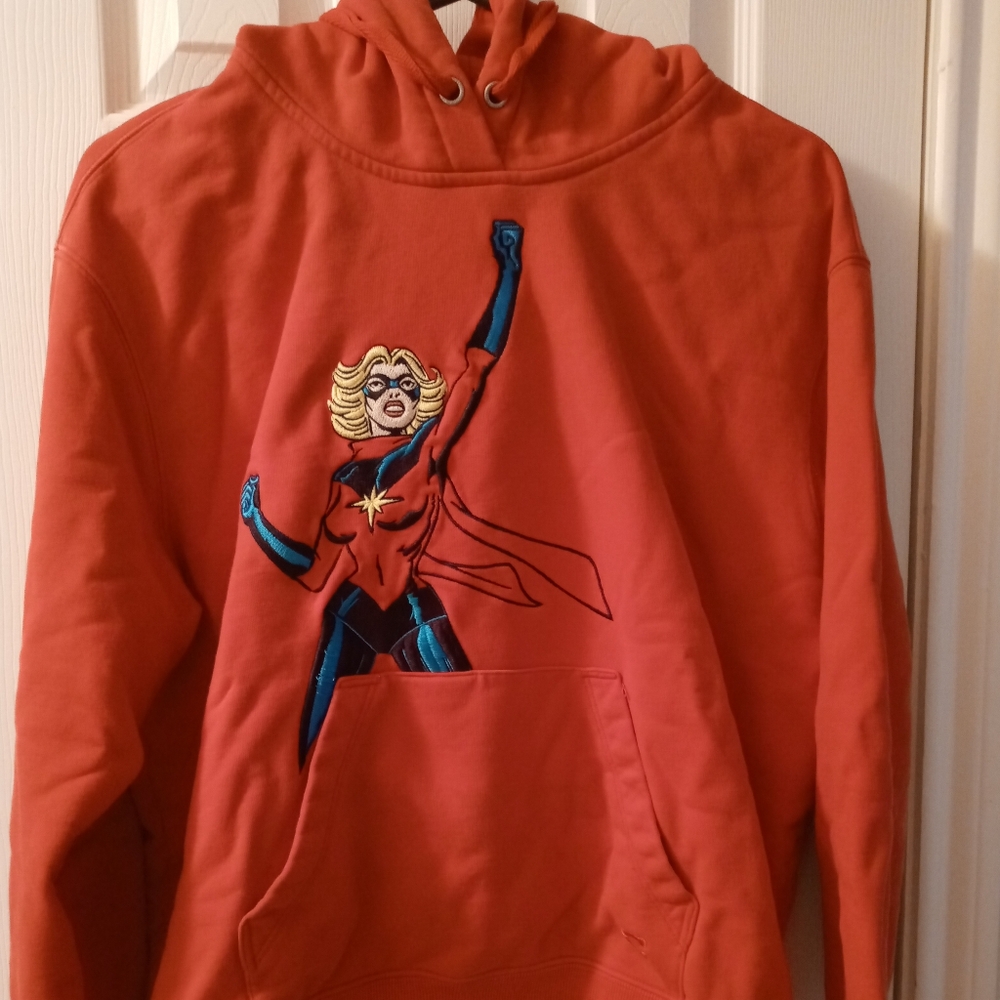 COACH x Disney Marvel Carol Danvers Women's Large Red Sweatshirt Hoodie